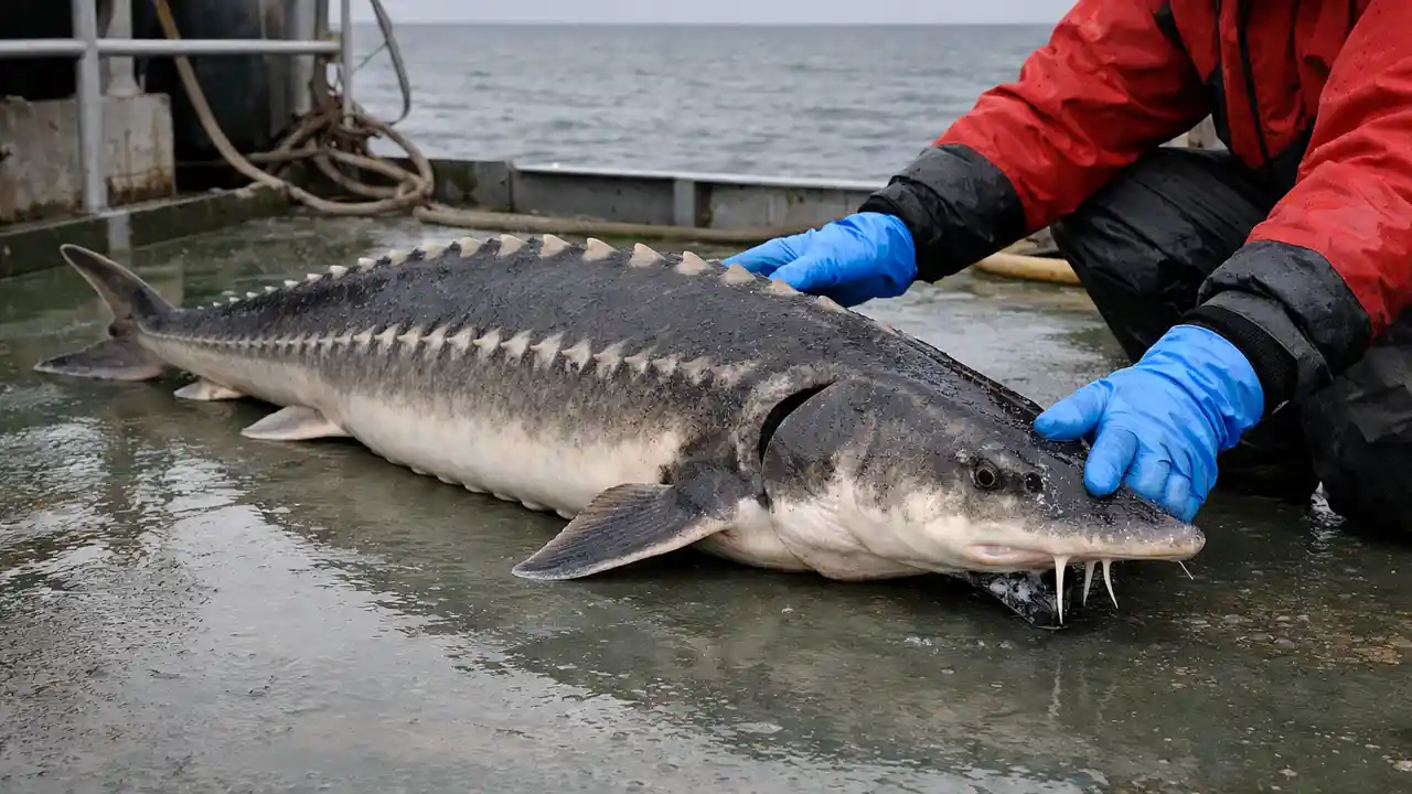 Впервые за 20 лет в Азовском море ученые нашли зимовальные скопления русского осетра